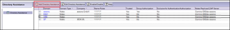 In der Datenbank "Directory Assistance" ein neues Dokument anlegen.