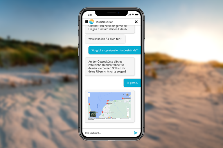 Ein Tourismus-Chatbot kann seine Nutzer von unterwegs mit hilfreichen Tipps versorgen.