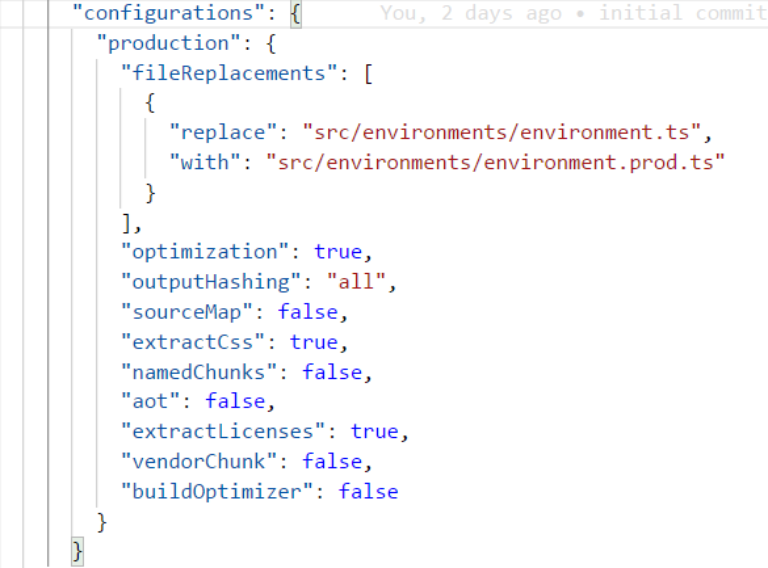 Einstellung der Datei "angular.json" um mit Ivy bauen zu können