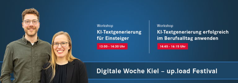 Moritz Larsen und Isabelle Wieser (Conversational Designer bei assono) veranstalten im Rahmen des diesjährigen upload.Festivals gleich zwei spannende Workshops.