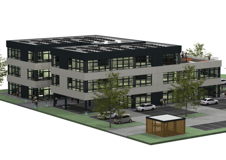 Der geplante Neubau des assono Firmengebäudes in Schwentinental.