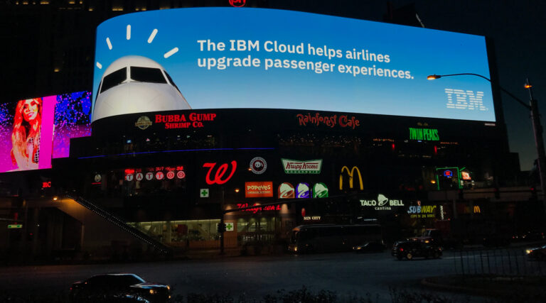 (IBM Banner Werbung in Las Vegas)