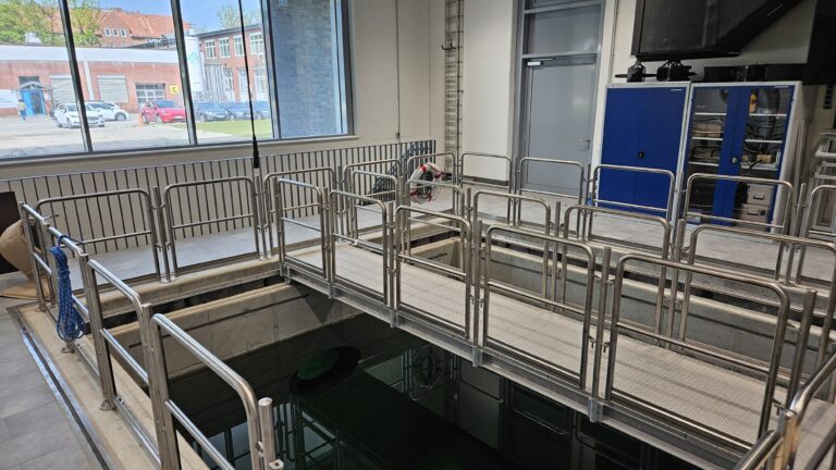 Das neugebaute Versuchsbecken der Technischen Fakultät der Christian-Albrechts-Universität zu Kiel.