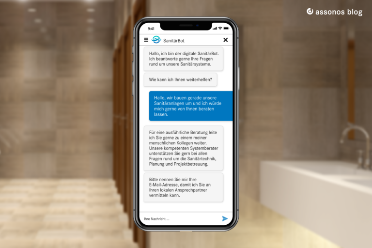 Mit dem assono KI-Chatbot generieren Sie Leads direkt im Chat.