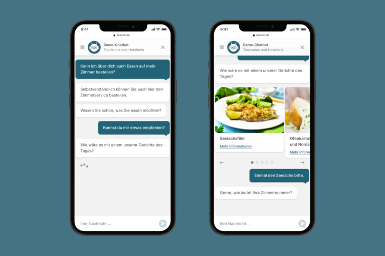 Die Einsatzszenarien im Tourismus sind vielfältig. Auch Prozesse lassen sich durch Chatbots automatisieren, zum Beispiel Bestellungen im Hotel.