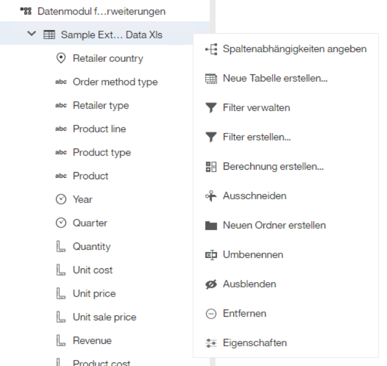 Die Einstellungen im Datenmodul
