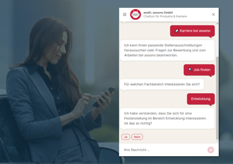Durch Rückfragen durch den Chatbot können Missverständnisse vermieden werden.