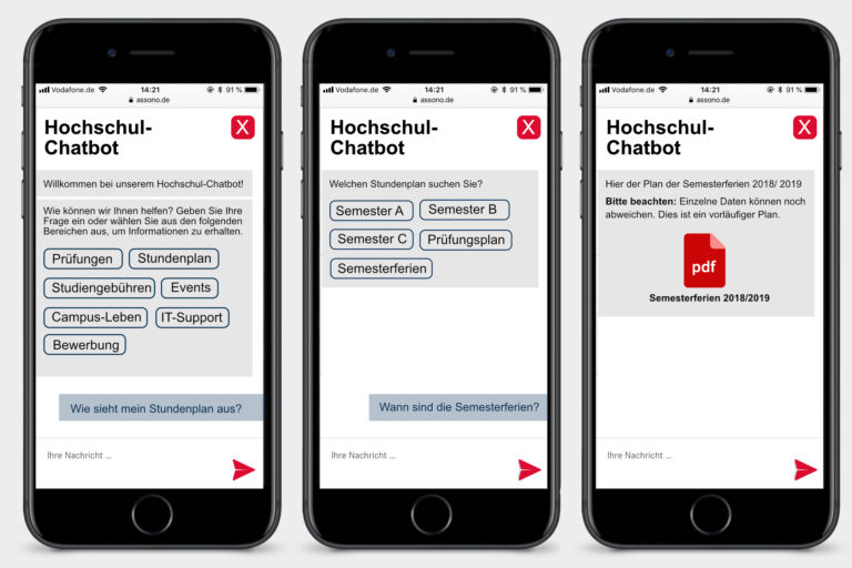 Hochschul-Chatbots können schnell und gezielt Fragen zum Studium beantworten