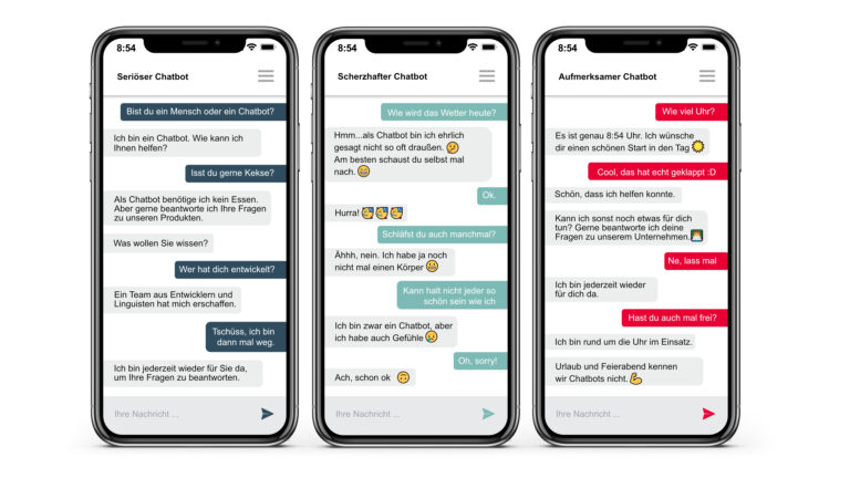 Auf jede Frage eine pfiffige Antwort – wie Ihr Chatbot mit Kunden plaudert, hängt ganz von seiner Persönlichkeit ab. Das Team von assono entwickelt gemeinsam mit Ihnen die Persönlichkeit Ihres Chatbots und einen passenden Sprachstil.