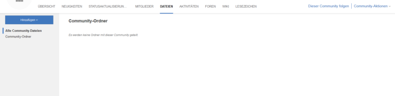 Abb.2 IBM Connections - In diversen Browsern (Firefox/Edge/Chrome/InternetExplorer) wird der Community-Ordner statt den Dateien angezeigt.