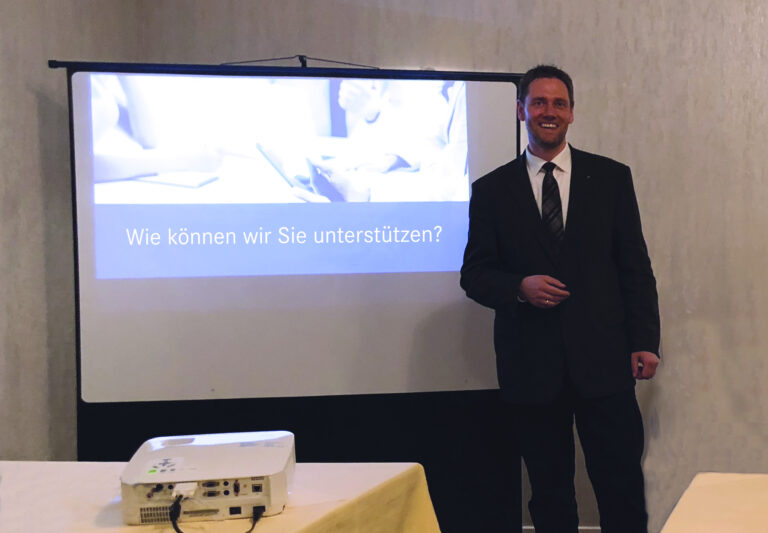 Thomas Bahn als Referent bei der Jahreshauptversammlung der Wirtschaftsvereinigung Handwerk, Handel und Gewerbe Lütjenburg