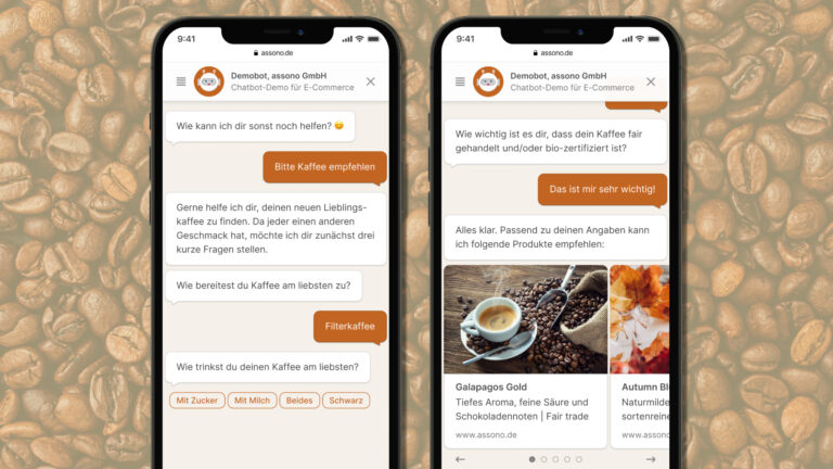 Ein KI-Chatbot kann seine Benutzer individuell beraten und die passenden Produkte für sie rausfiltern.