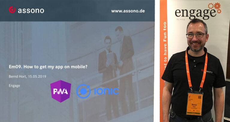 Bernd Hort, Senior IT Consultant bei assono, mit seinem Vortrag bei der Engage in Brüssel