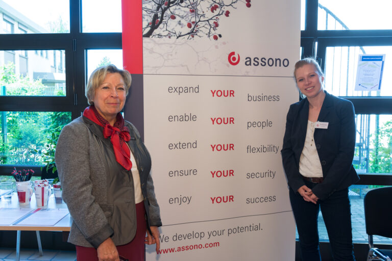 Messestand von assono auf der Firmenkontaktmesse Wedel