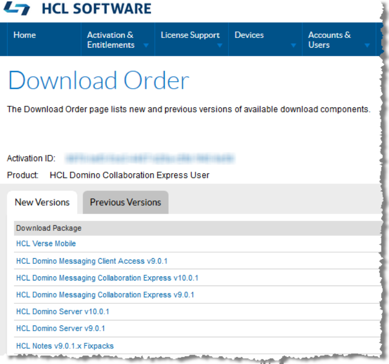 Verschiedene Pakete, zu deren Download Sie berechtigt sind