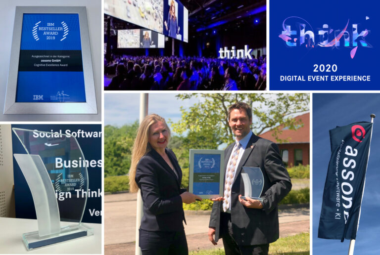 Großer Erfolg für assono: die Geschäftsführer Lydia Bahn und Thomas Bahn mit dem IBM Cognitive Excellence Award.