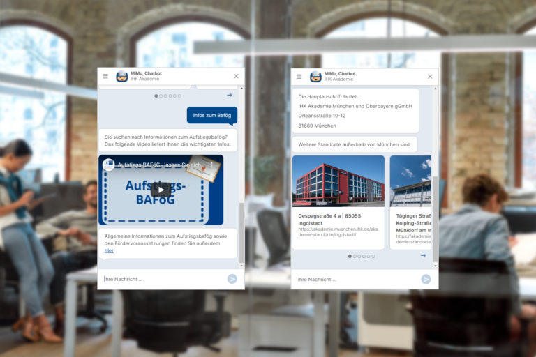 Das Chatfenster des assono KI-Chatbots kommt nun im neuen Design daher. MiMo ist der erste Chatbot, bei dem wir die neuste Version unseres Chatbot-Frontends verwendet haben.