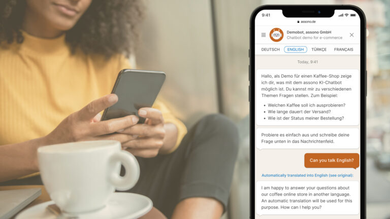 Benutzer können einem mehrsprachigen KI-Chatbot bequem in ihrer Muttersprache Fragen stellen und erhalten die passende Antwort in der gleichen Sprache.