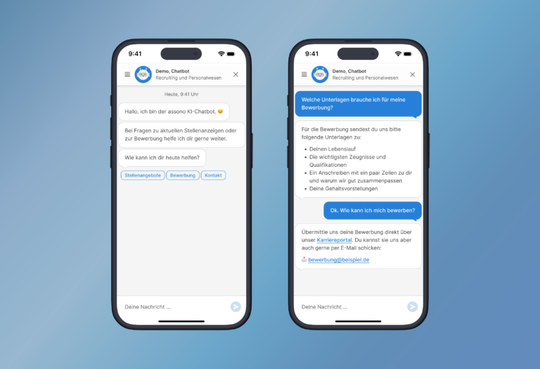 Chatbots können den Bewerber dabei unterstützen, alle wichtigen Unterlagen einzureichen.