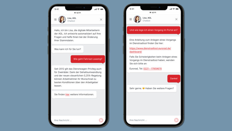 Chatbot Lisa kann bereits eine Reihe an FAQ-Fragen automatisiert beantworten.