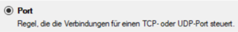 Die Regel soll für einen Port gelten.