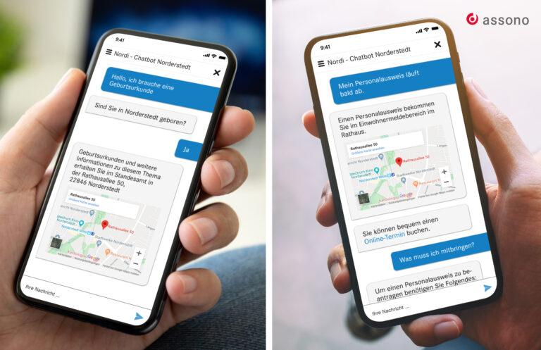 Über das Smartphone kann schnell und einfach mit "Nordi" kommuniziert werden.
