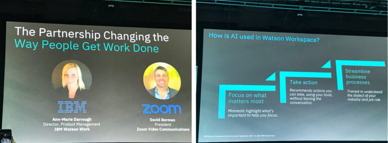 (Neue Partnerschaft von IBM mit Zoom und AI in Watson Workspace)