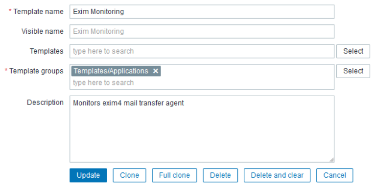 Template "Exim Monitoring"