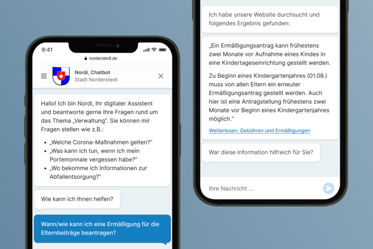 Fertige Abfrage im Chat: Die KI-Suche beantwortet eine Frage auf Basis der auf einer Website verfügbaren Informationen
